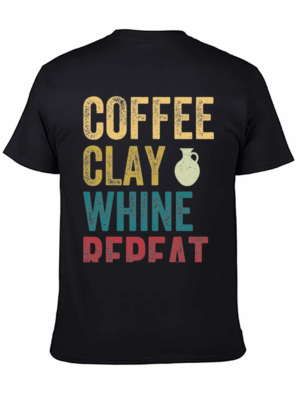 Coffee Clay Whine Repeat Graphic T-Shirt product image 4