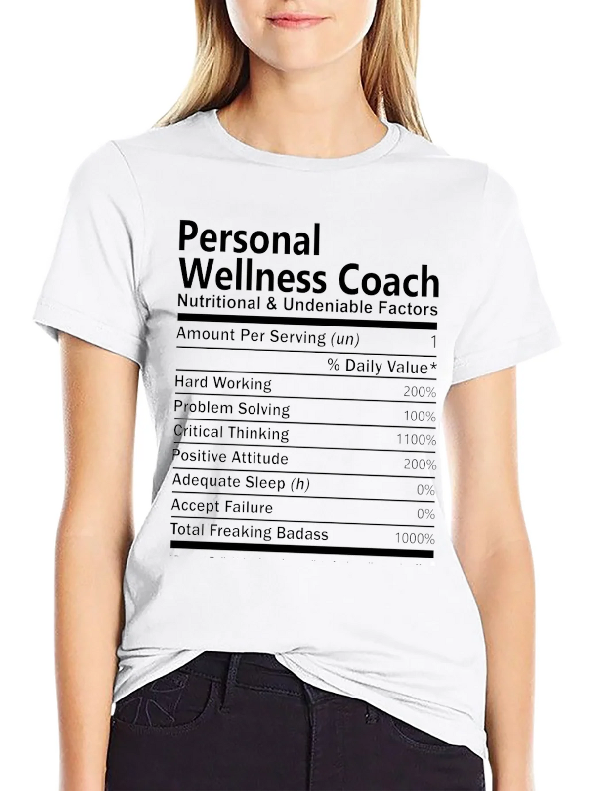 Personal Wellness Coach Nutrition Facts T-Shirt product image 8