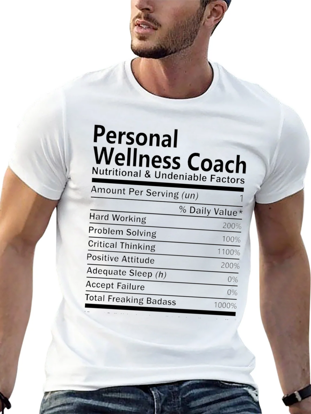 Personal Wellness Coach Nutrition Facts T-Shirt product image 12