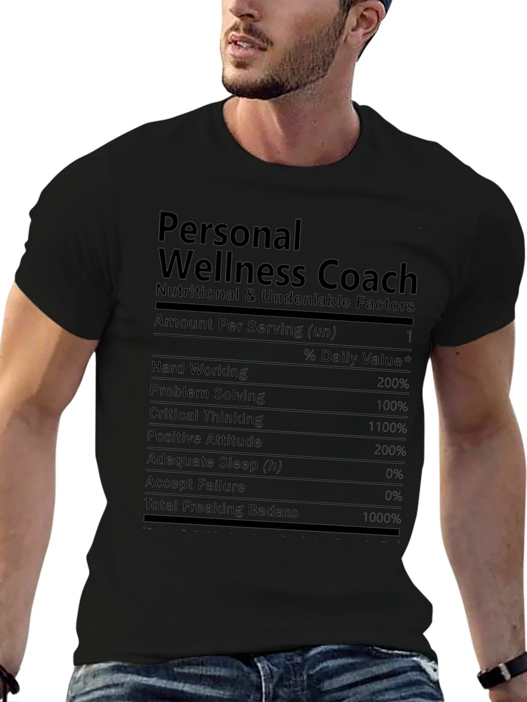 Personal Wellness Coach Nutrition Facts T-Shirt product image 6