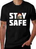 Stay Safe T-Shirt with House Graphic product image 1