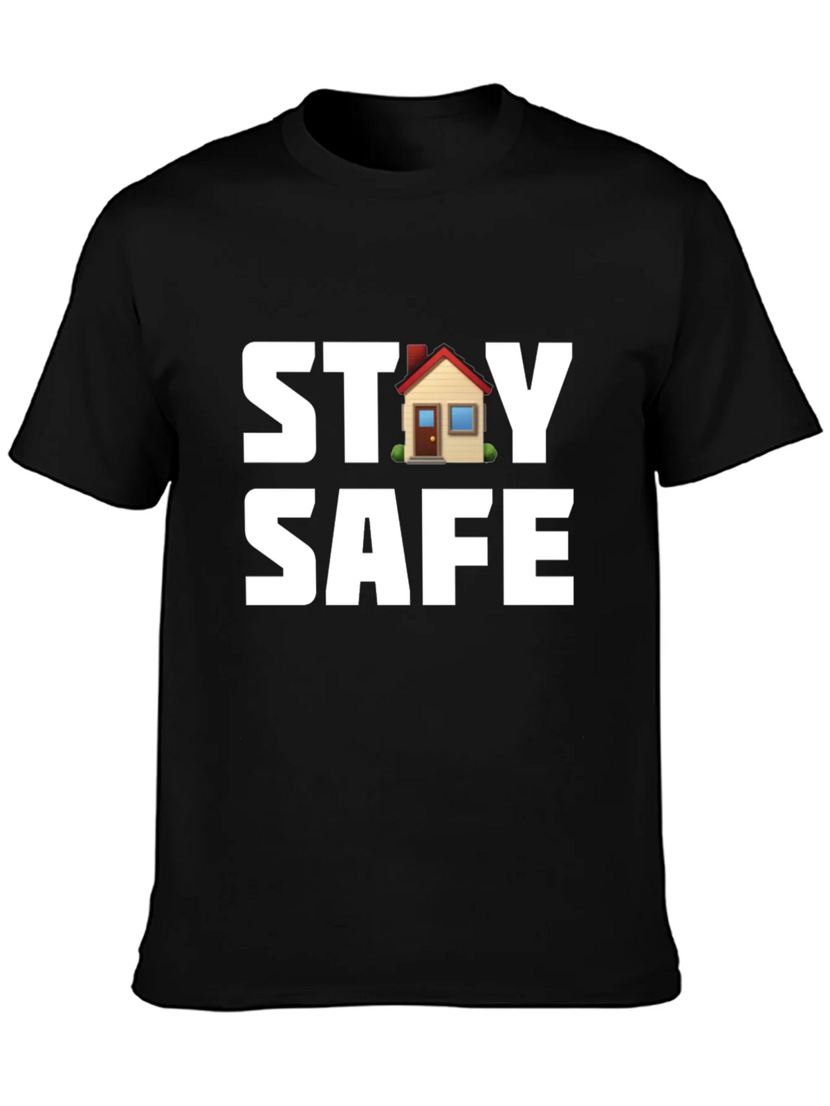 Stay Safe T-Shirt with House Graphic product image 2