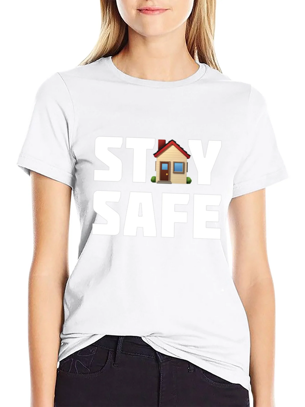 Stay Safe T-Shirt with House Graphic product image 7