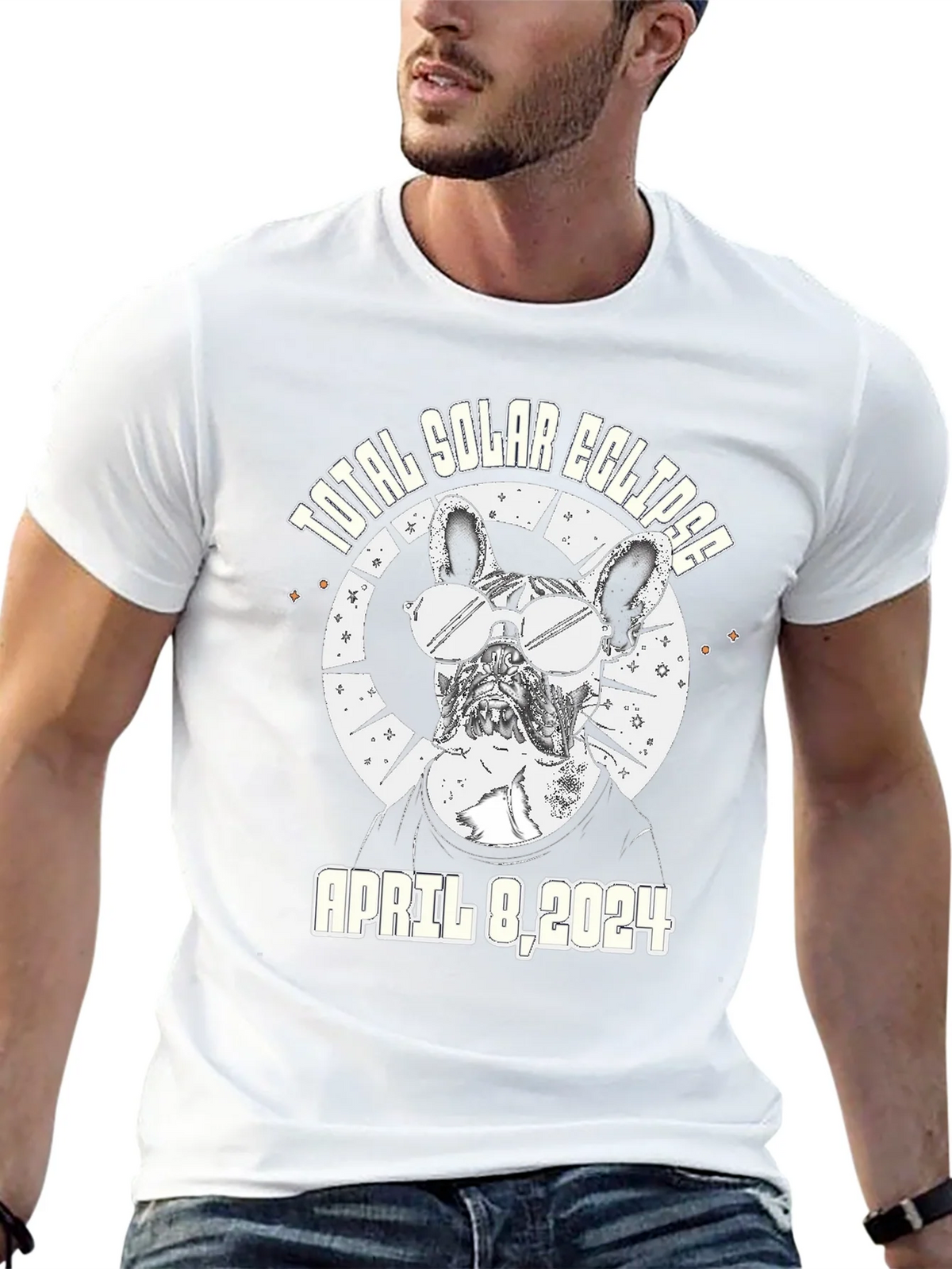 Total Solar Eclipse April 8 2024 Dog T-Shirt product image 6