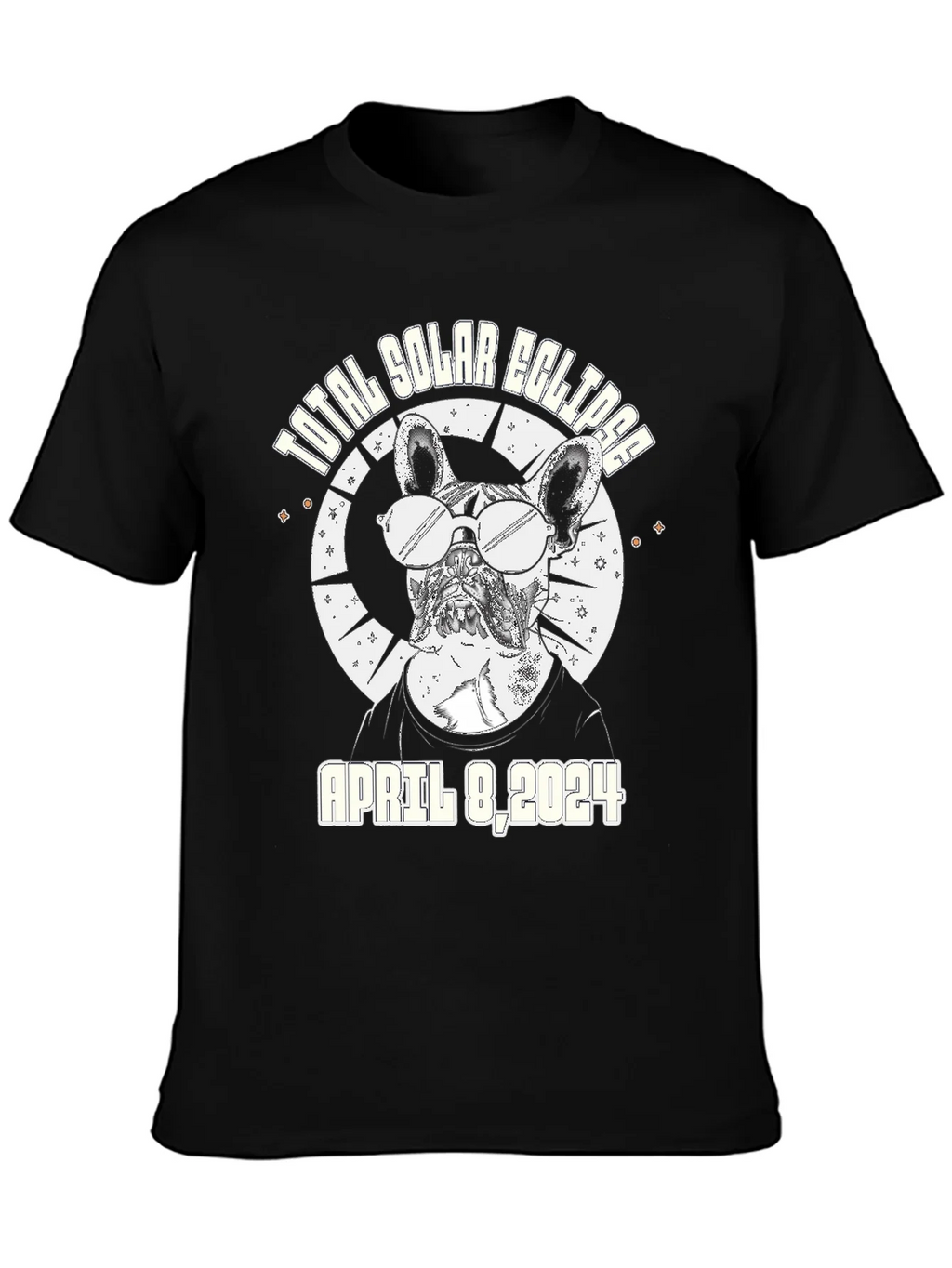 Total Solar Eclipse April 8 2024 Dog T-Shirt product image 1