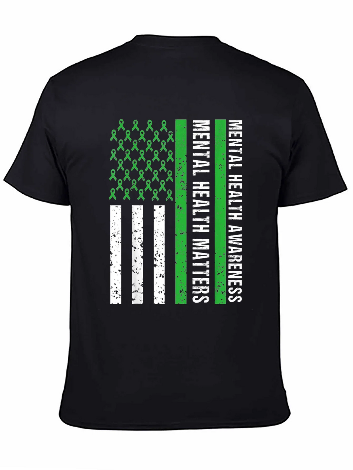 Mental Health Awareness Ribbon Flag Tee product image 4
