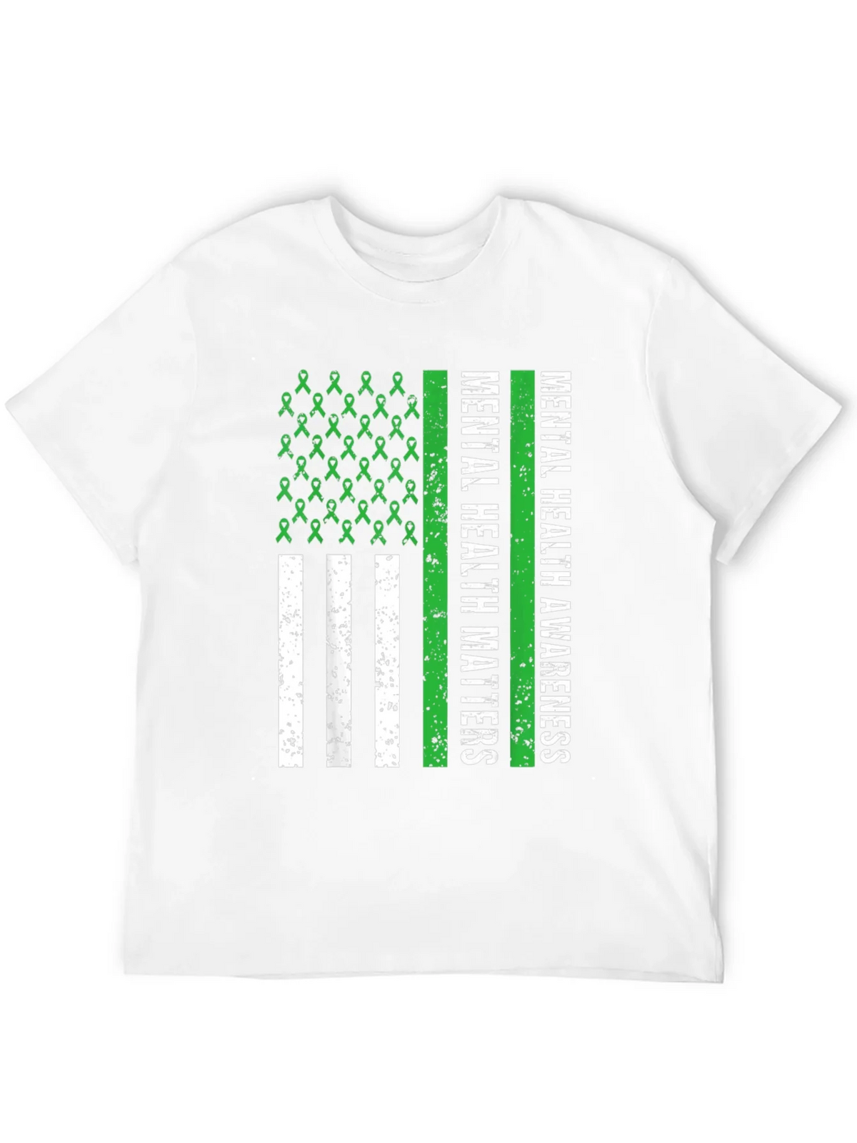 Mental Health Awareness Ribbon Flag Tee product image 11