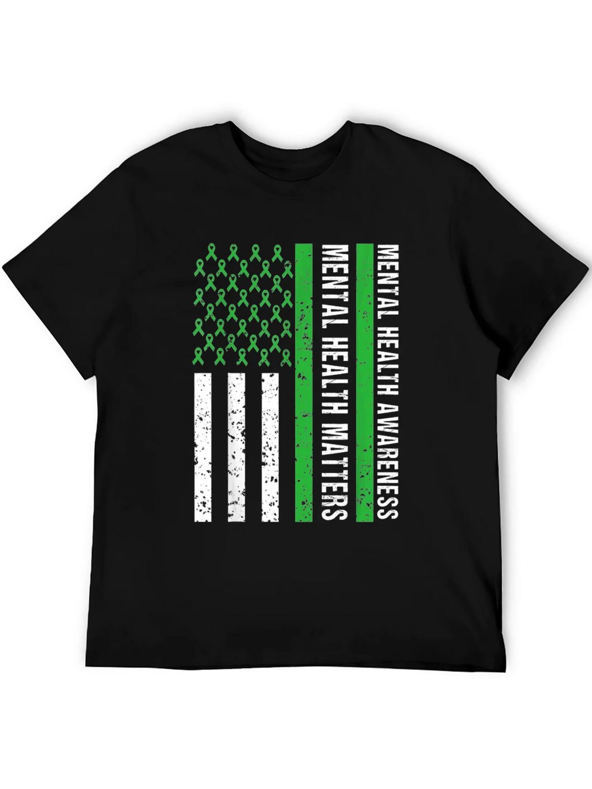 Mental Health Awareness Ribbon Flag Tee product image 5