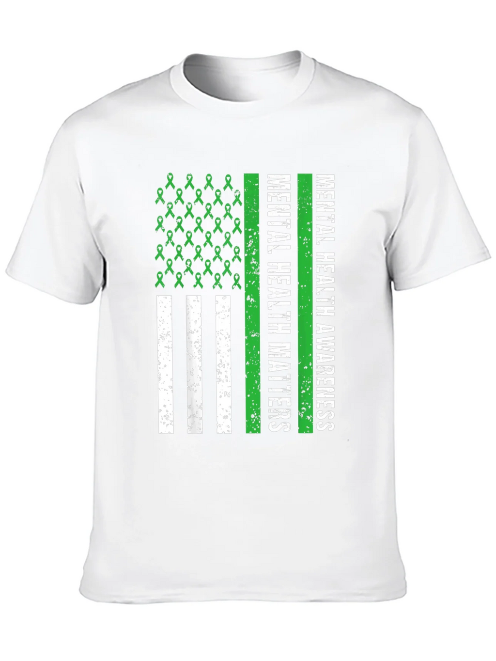 Mental Health Awareness Ribbon Flag Tee product image 9