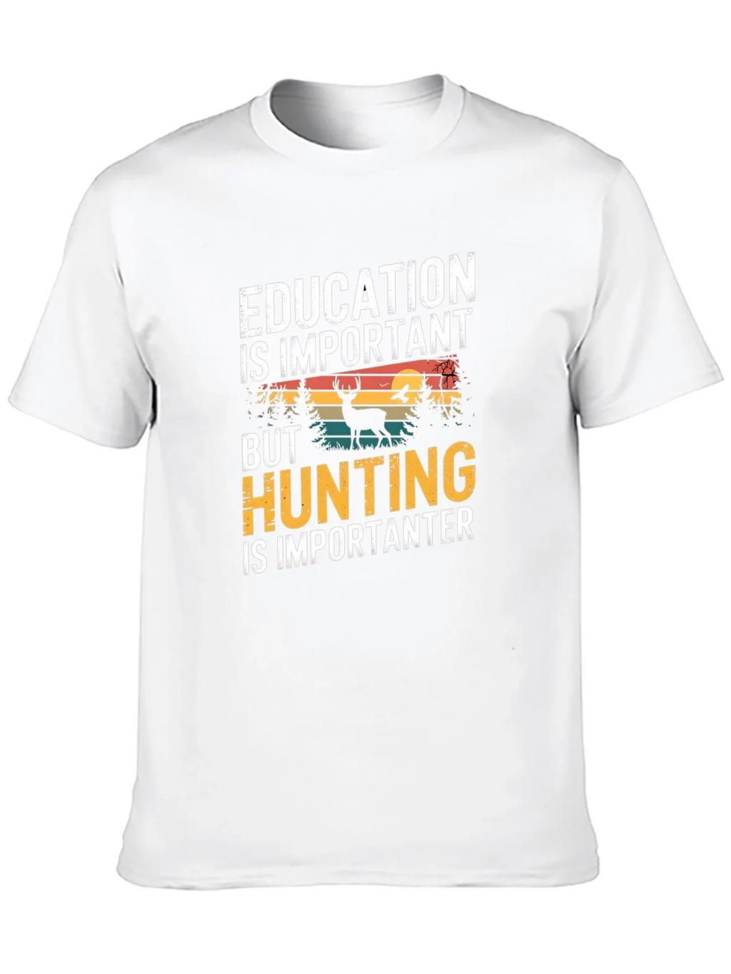 Education vs Hunting Mens T-Shirt product image 9