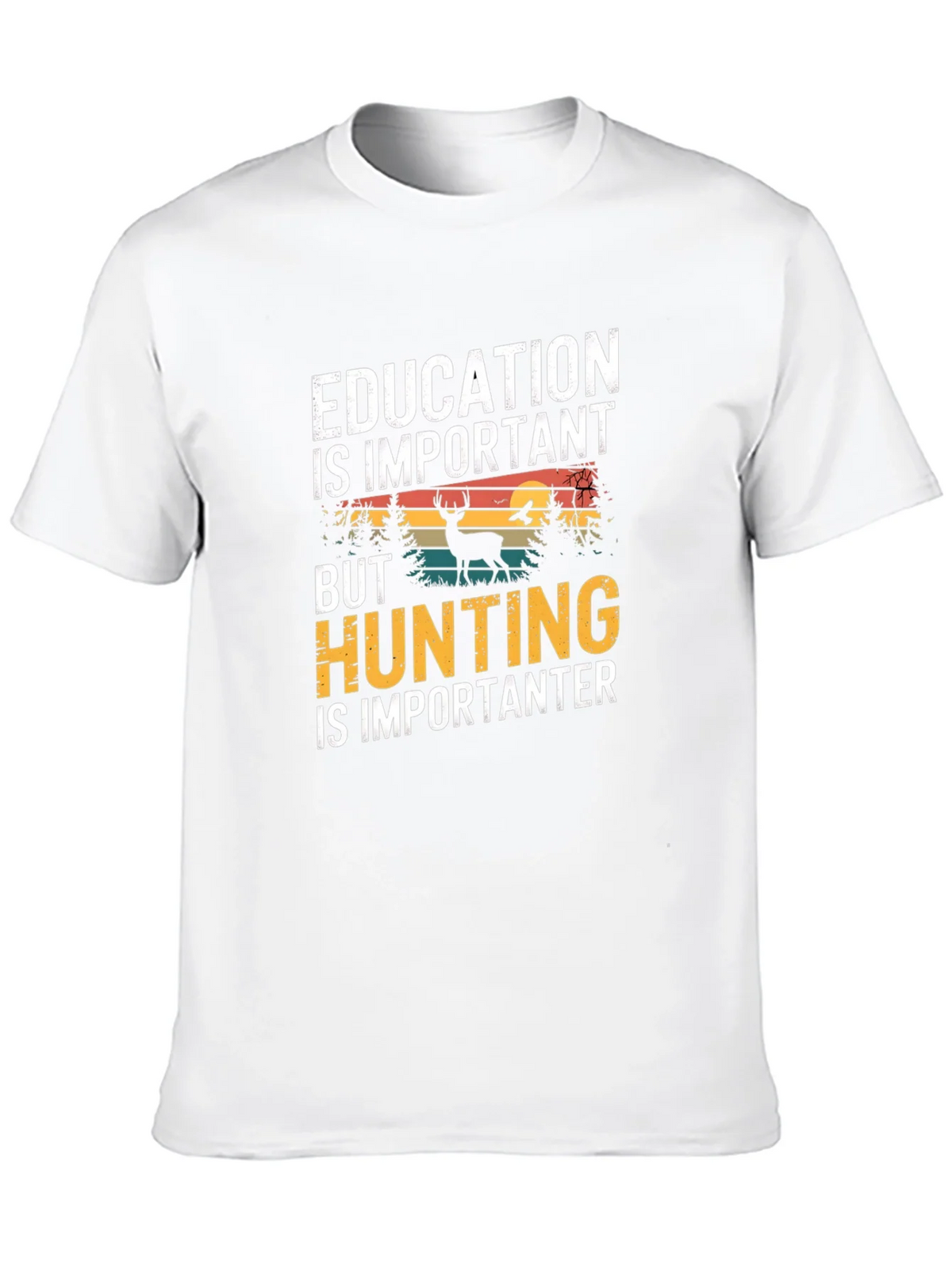 Education vs Hunting Mens T-Shirt product image 9