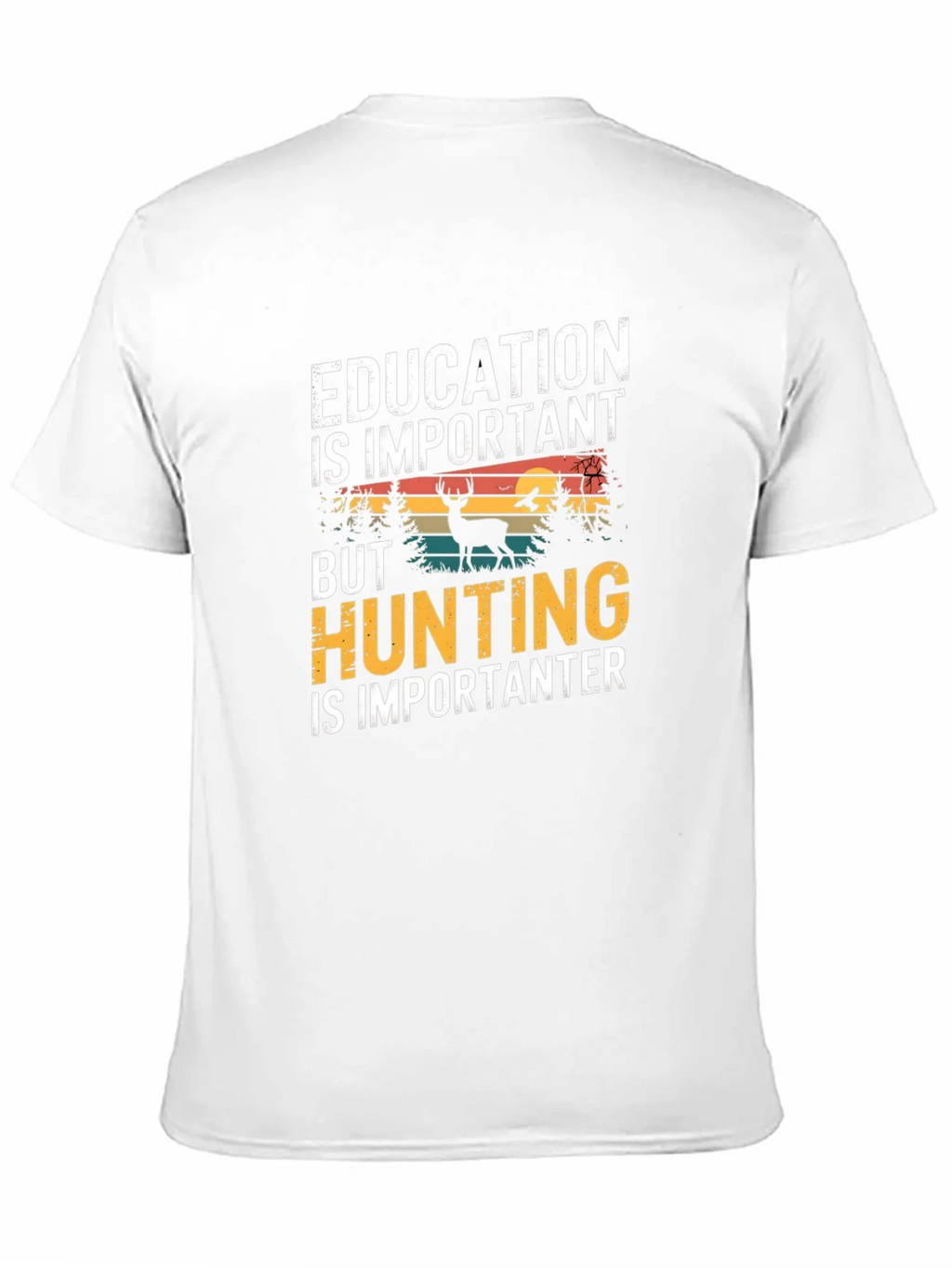 Education vs Hunting Mens T-Shirt product image 10