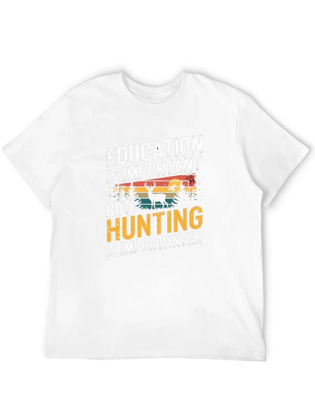 Education vs Hunting Mens T-Shirt product image 11