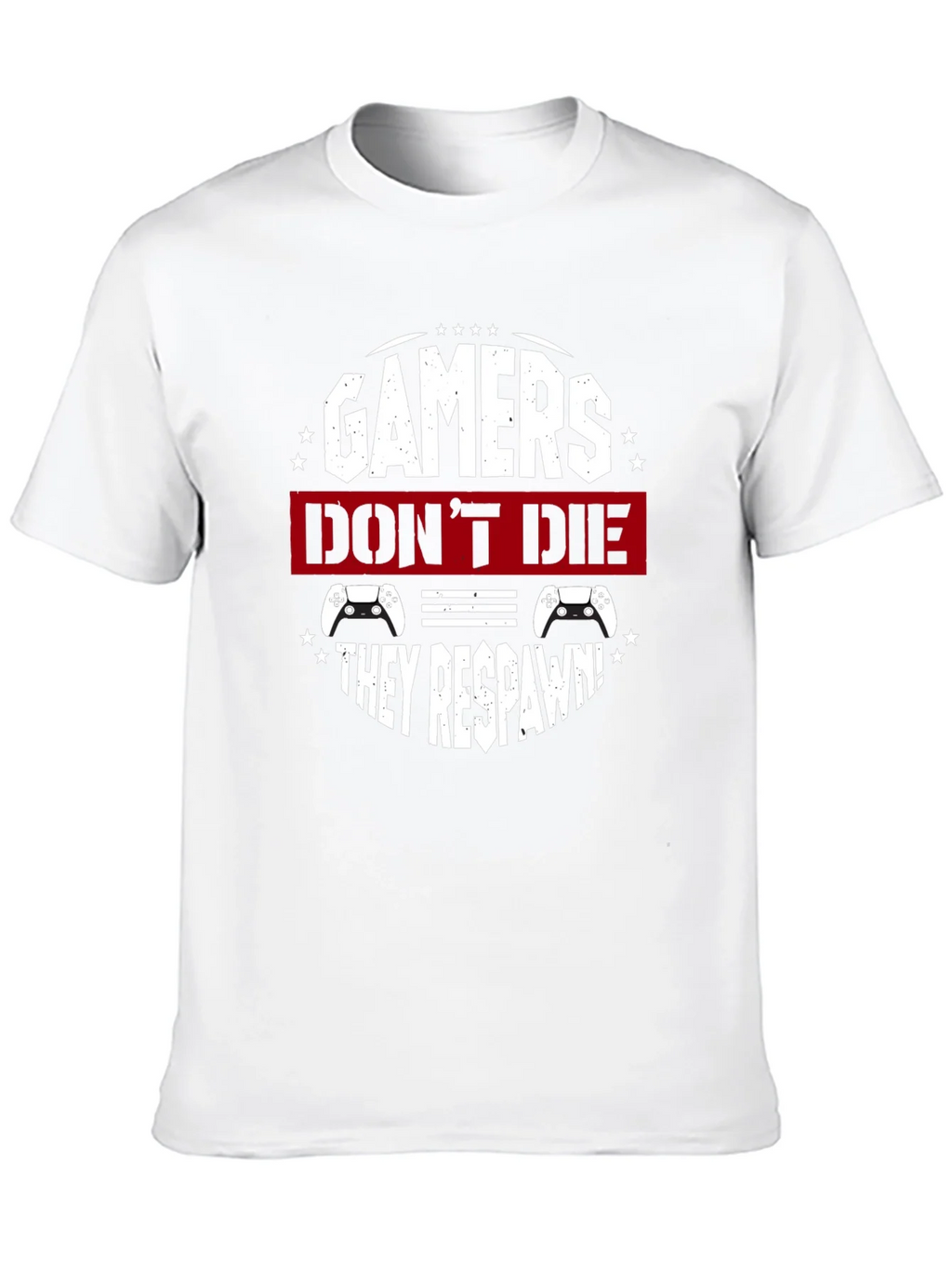 Gamers Dont Die They Respawn Black T-Shirt product image 9