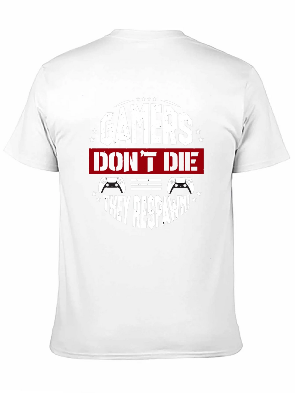 Gamers Dont Die They Respawn Black T-Shirt product image 10