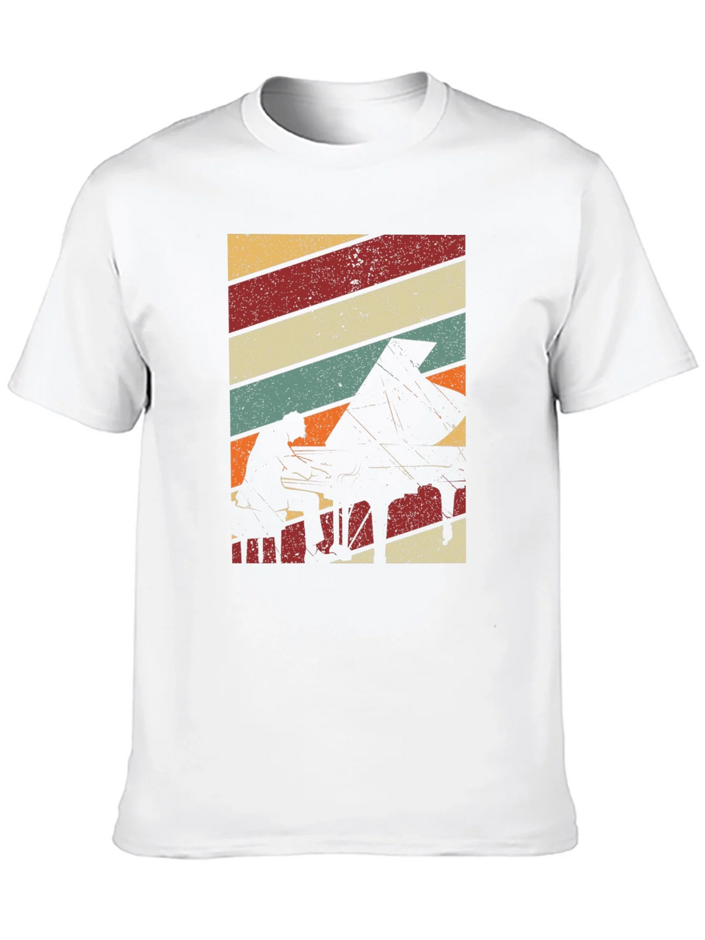Retro Piano Player Graphic T-Shirt product image 8
