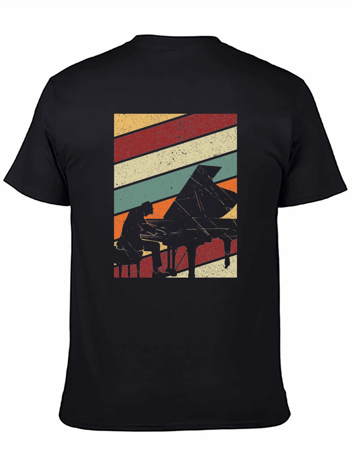 Retro Piano Player Graphic T-Shirt product image 4