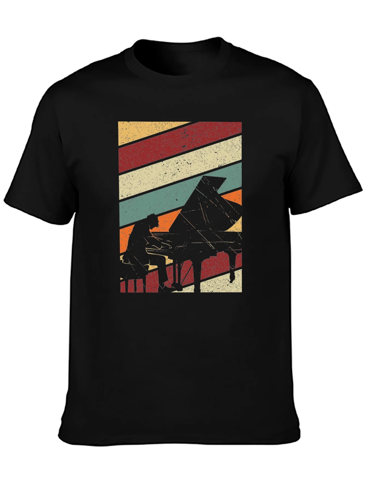 Retro Piano Player Graphic T-Shirt product image 3