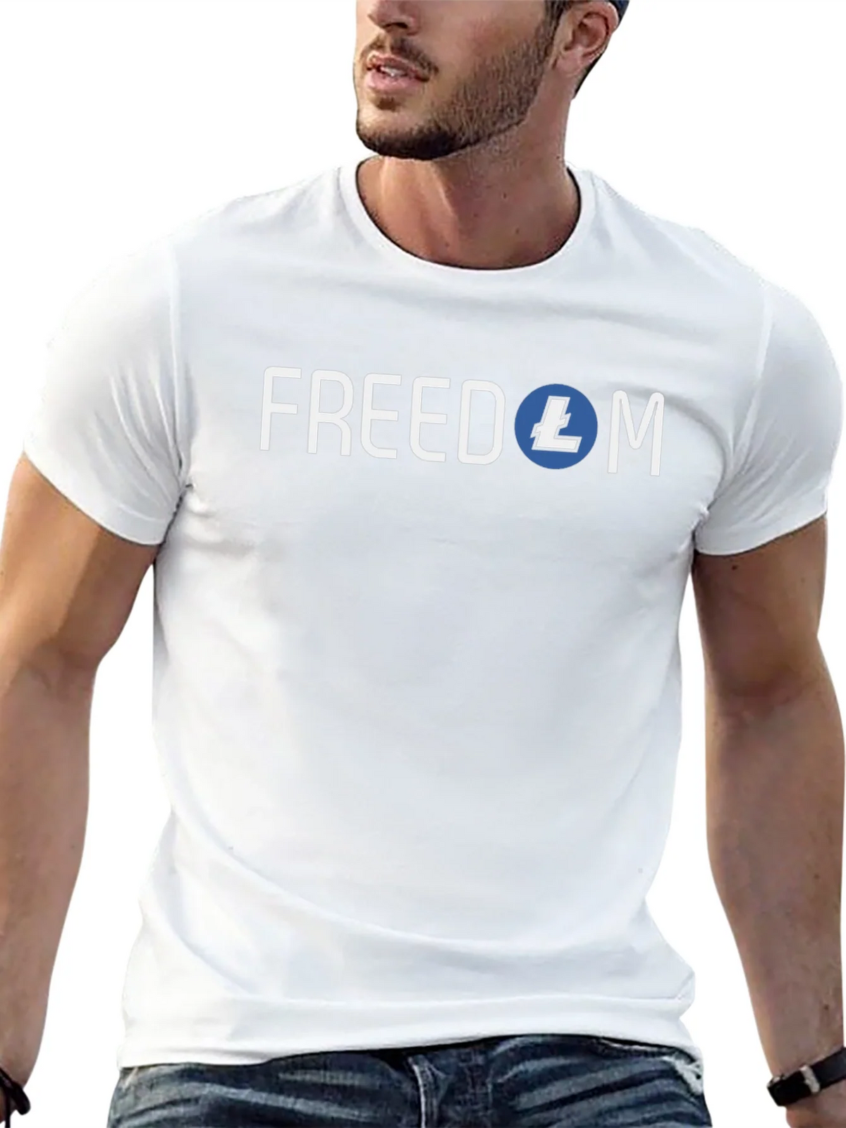 Freedom Litecoin Black T-Shirt Crypto Tee product image 12