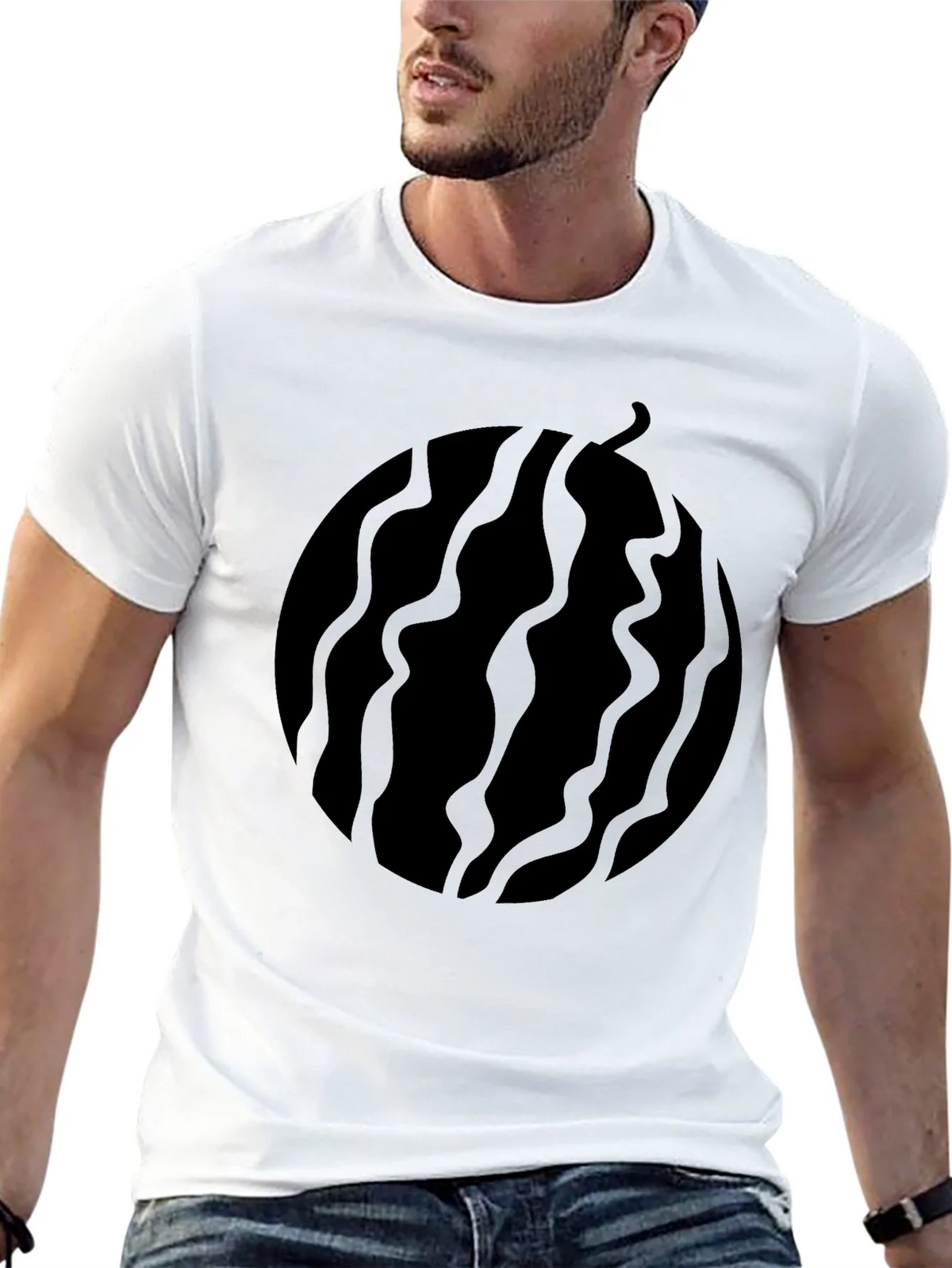 Black Graphic Tee - Abstract Fruit Design product image 9