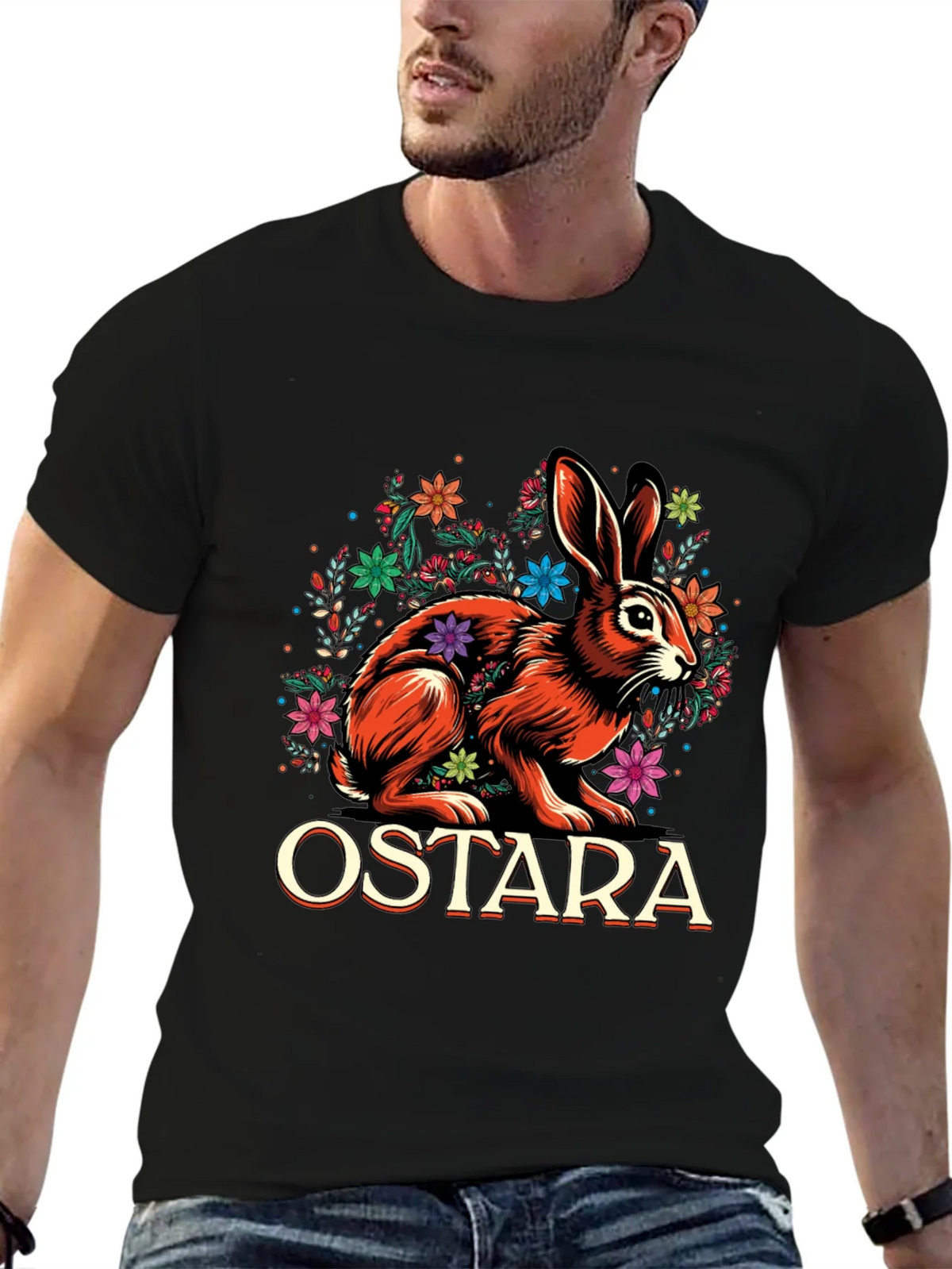 Ostara Hare T-Shirt - Spring Equinox Pagan Apparel product image 6