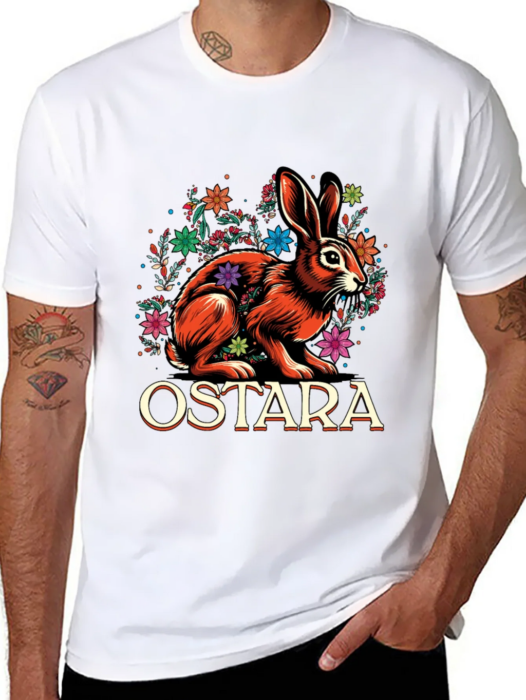 Ostara Hare T-Shirt - Spring Equinox Pagan Apparel product image 7