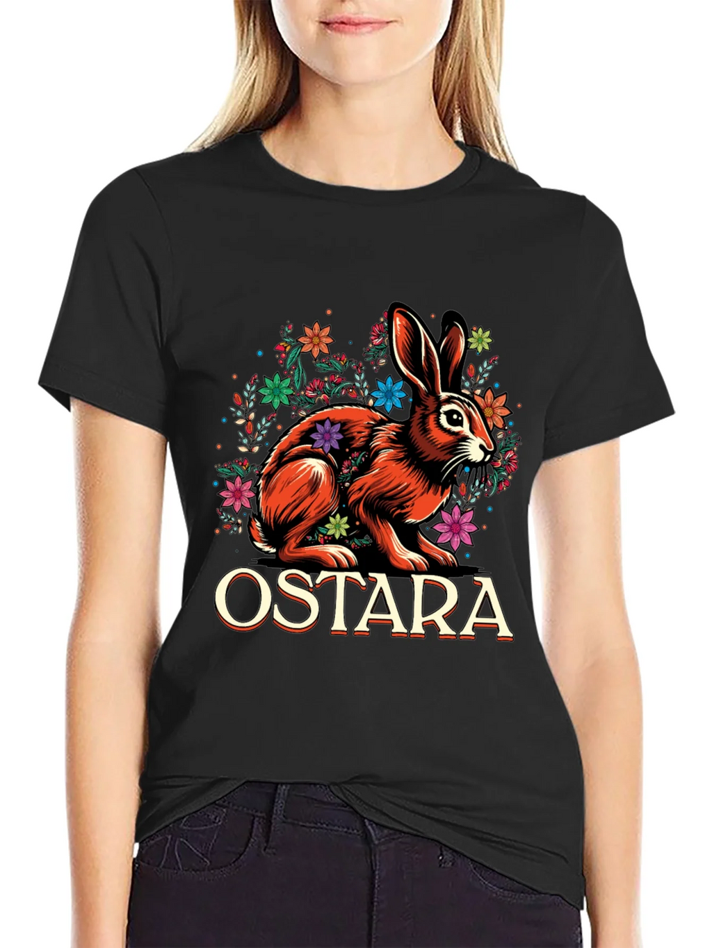 Ostara Hare T-Shirt - Spring Equinox Pagan Apparel product image 2