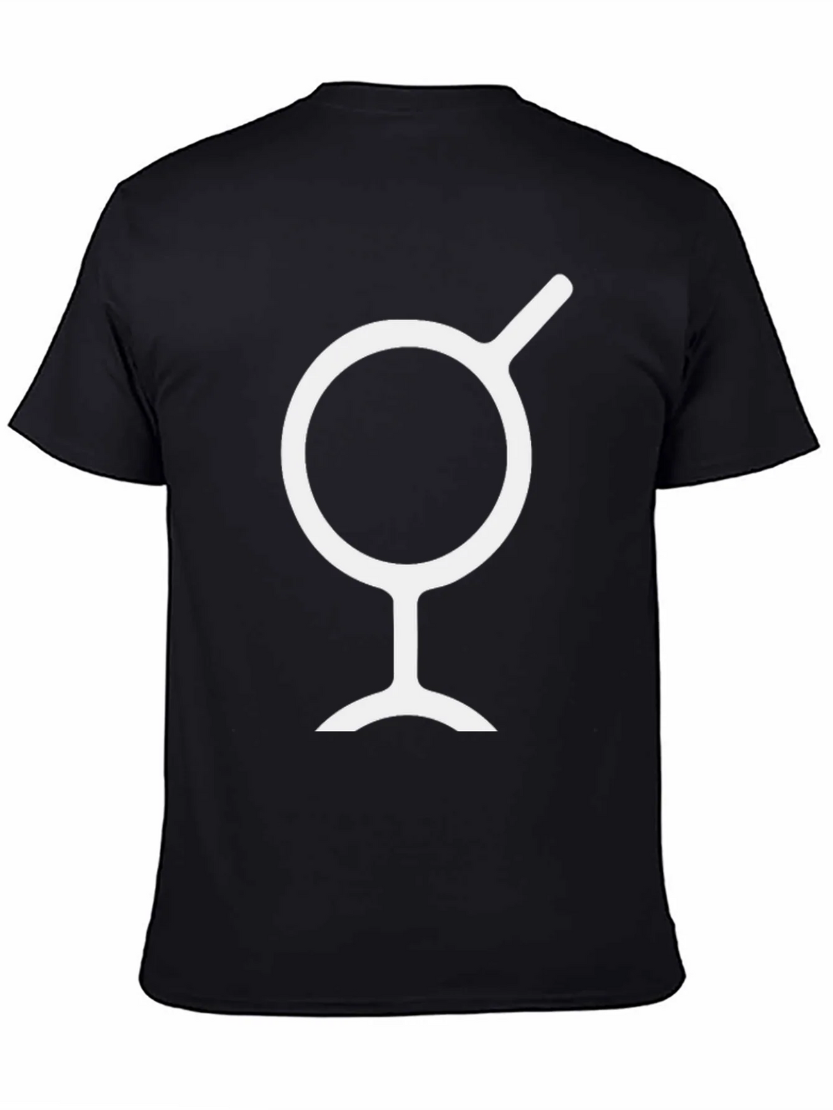 Minimalist Black T-Shirt with White Symbol product image 4