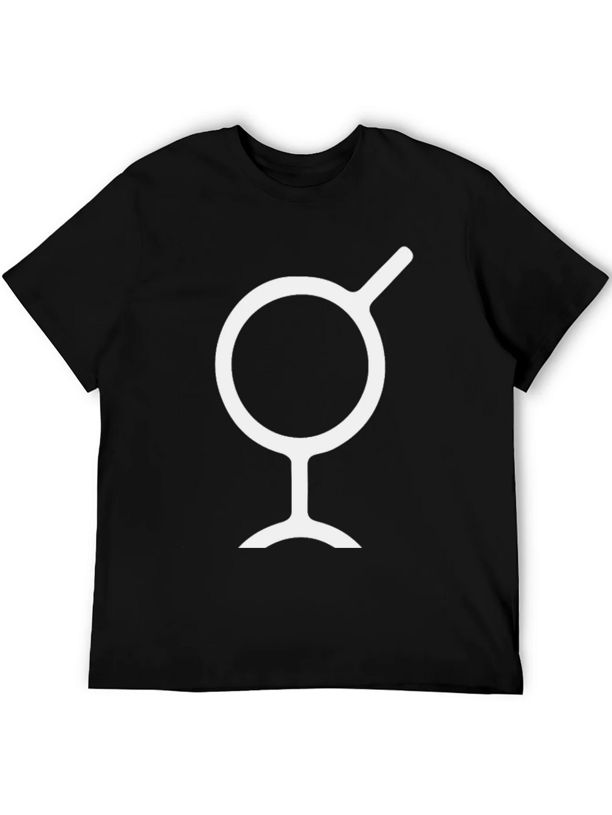 Minimalist Black T-Shirt with White Symbol product image 5