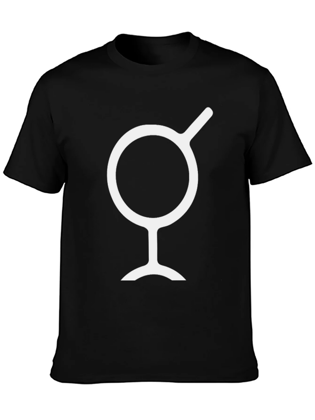 Minimalist Black T-Shirt with White Symbol product image 3