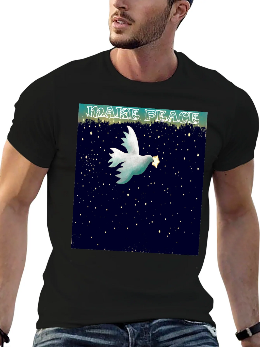 Make Peace Dove Graphic T-Shirt product image 6