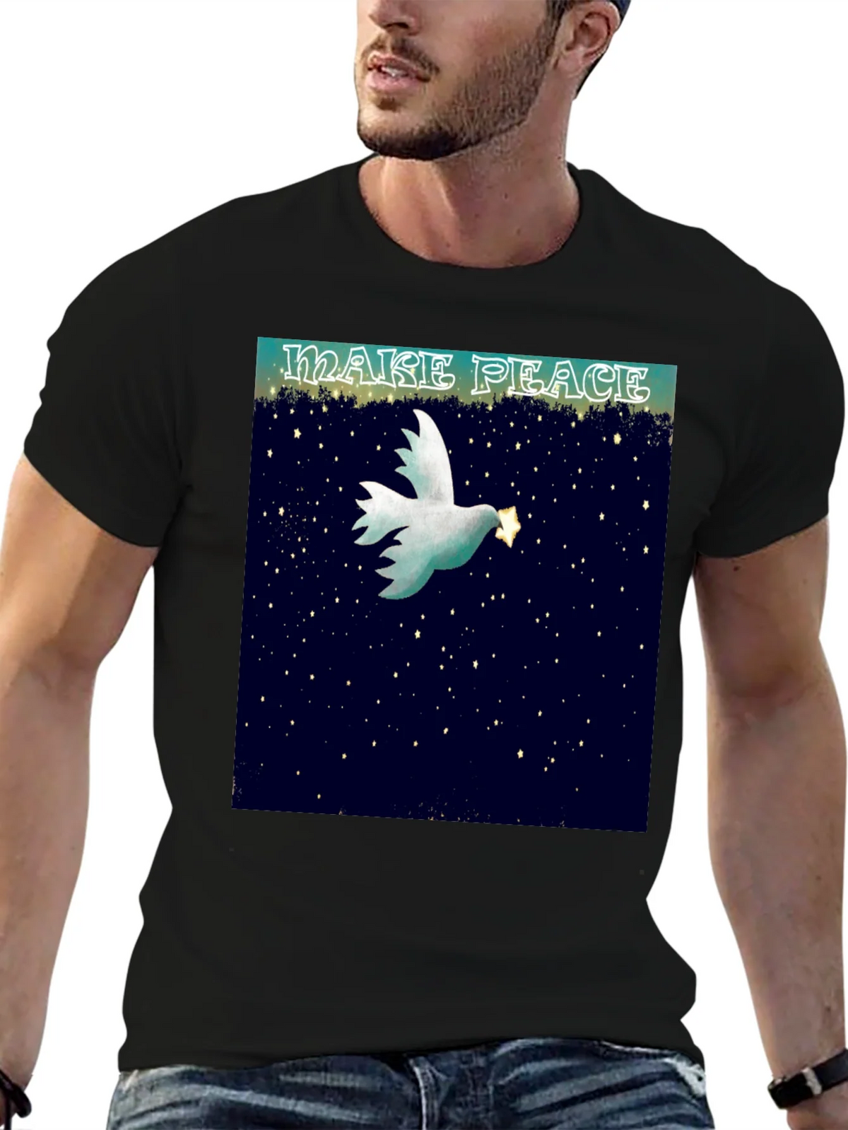 Make Peace Dove Graphic T-Shirt product image 6