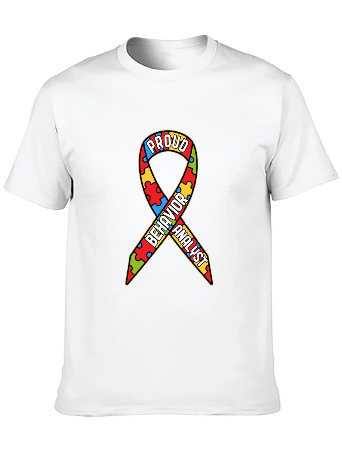Proud Behavior Analyst Autism Awareness Ribbon T-Shirt product image 9
