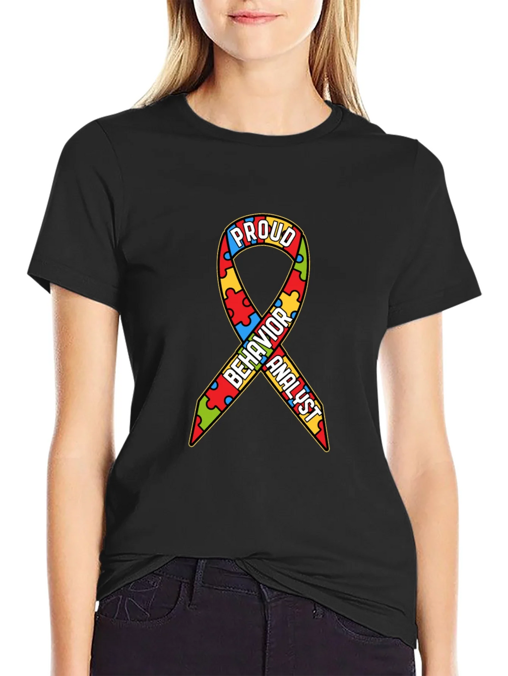 Proud Behavior Analyst Autism Awareness Ribbon T-Shirt product image 2