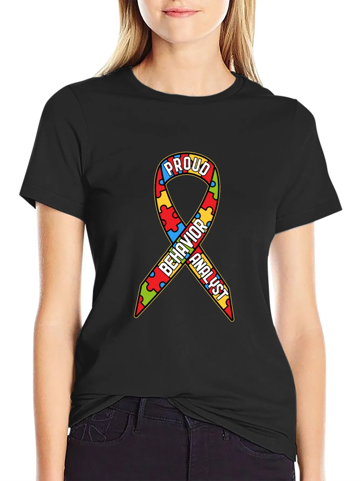 Proud Behavior Analyst Autism Awareness Ribbon T-Shirt product image 2