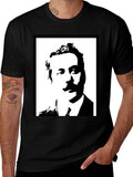 Portrait Graphic Tee - Black Casual T-Shirt product image 1