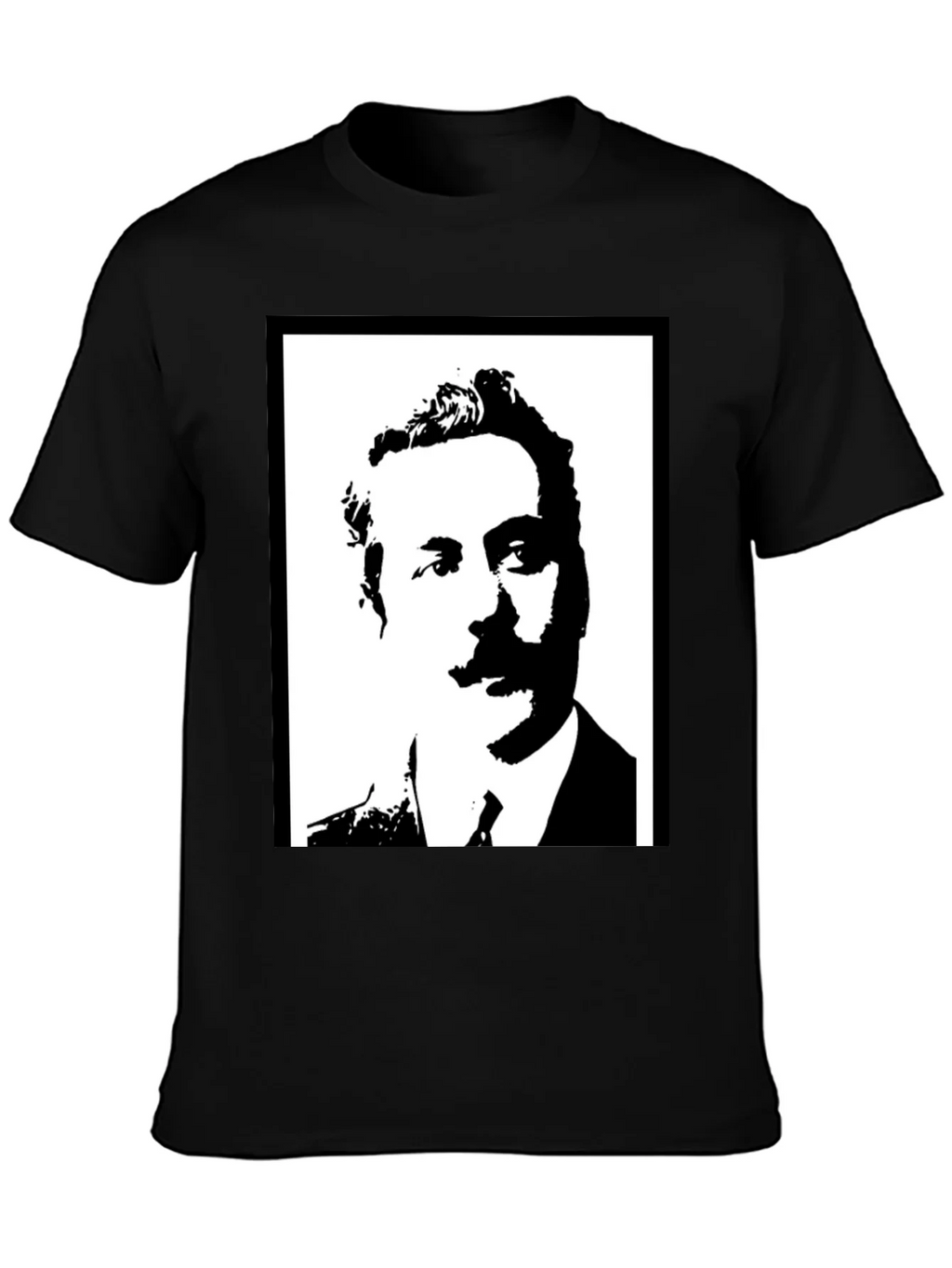 Portrait Graphic Tee - Black Casual T-Shirt product image 3