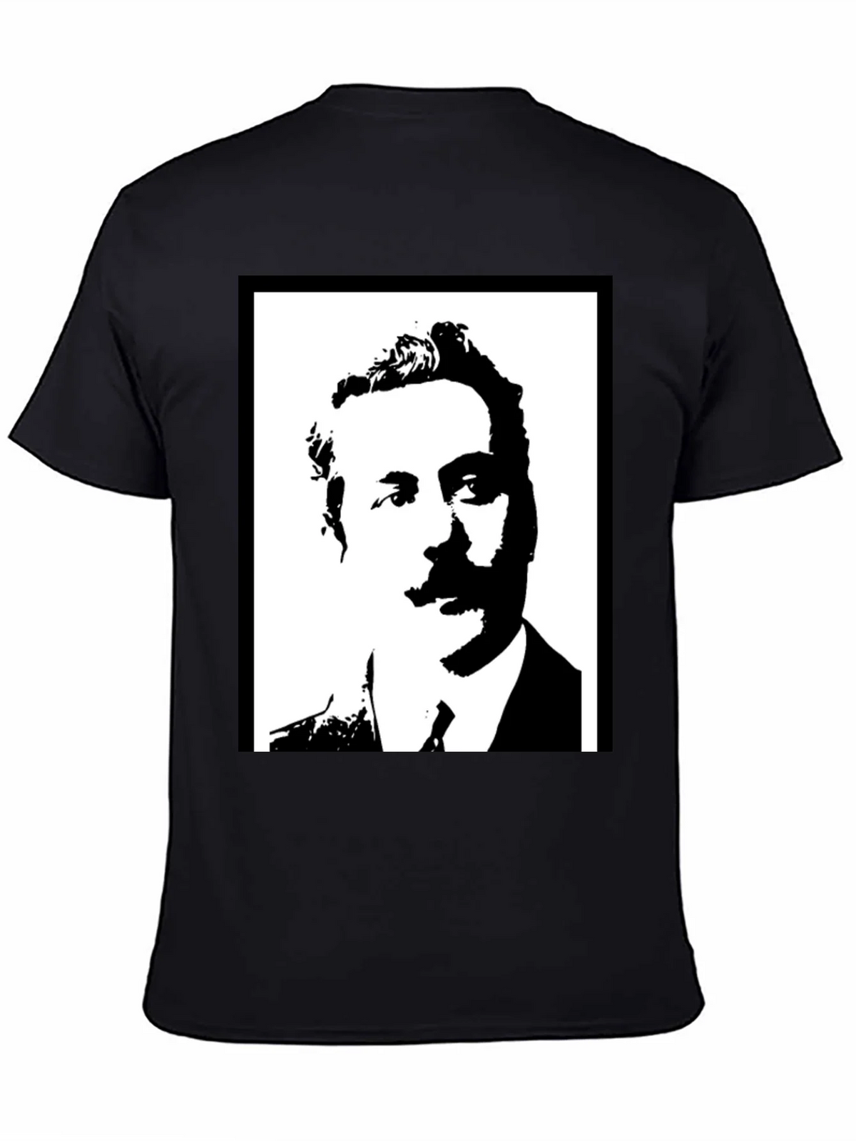 Portrait Graphic Tee - Black Casual T-Shirt product image 4