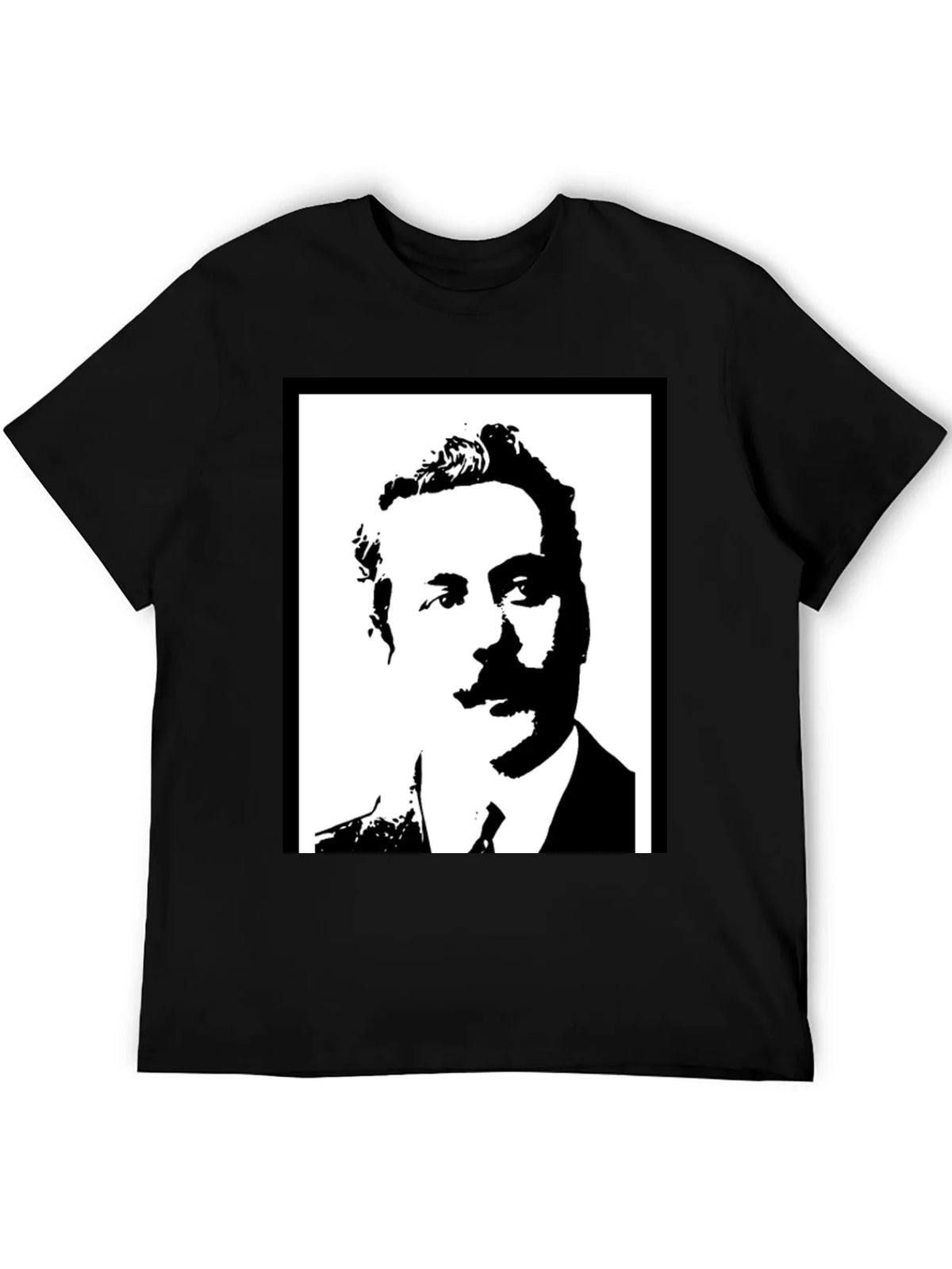 Portrait Graphic Tee - Black Casual T-Shirt product image 5