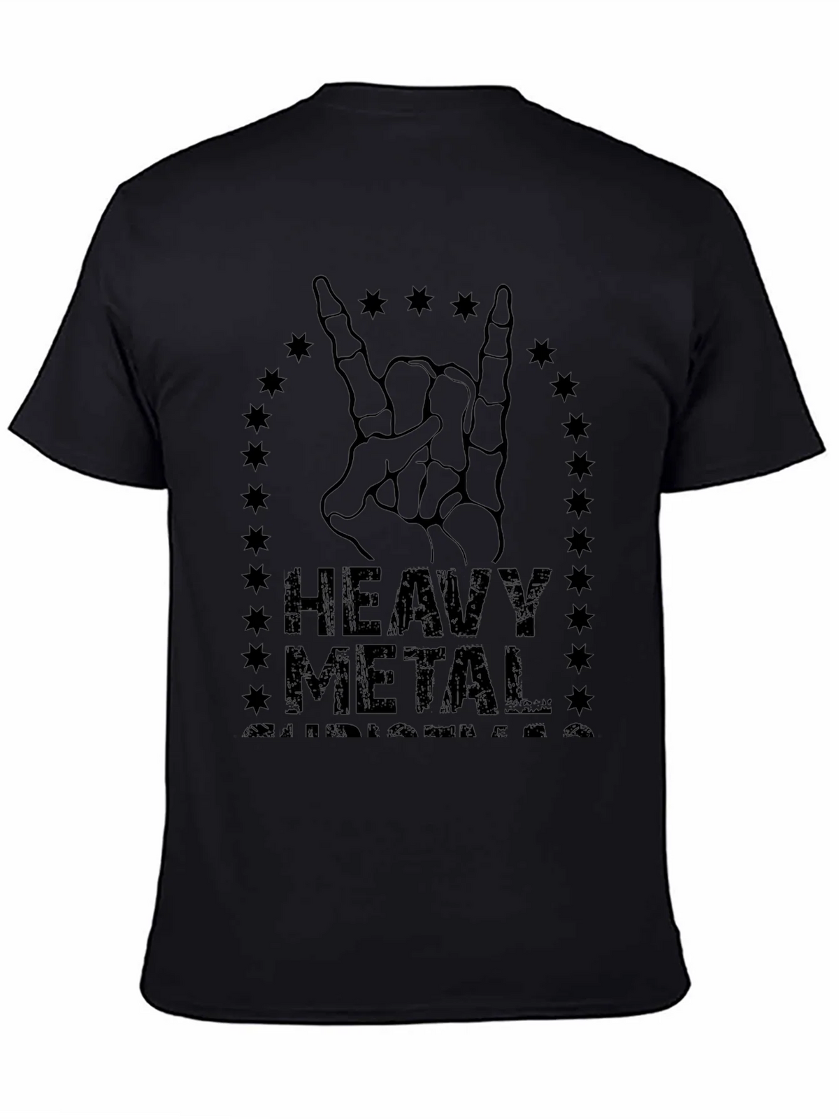 Heavy Metal Skeleton Hand Rocker T-Shirt product image 3