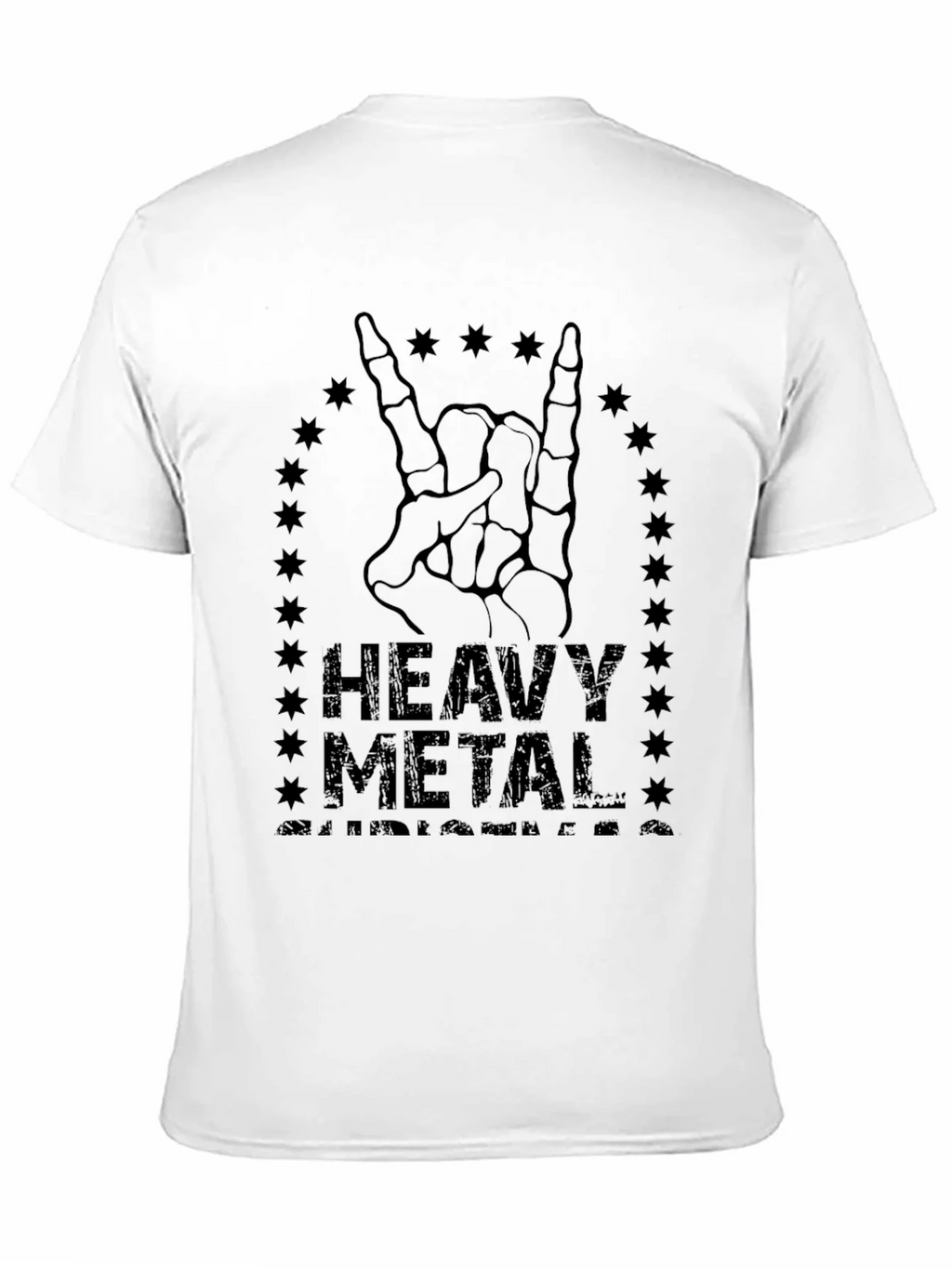 Heavy Metal Skeleton Hand Rocker T-Shirt product image 9