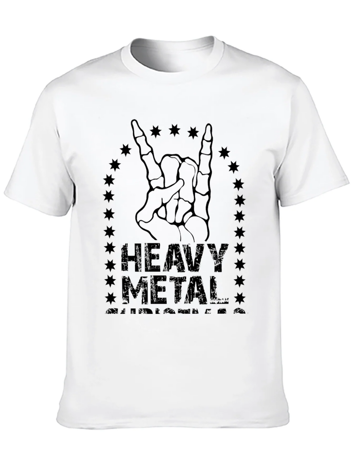 Heavy Metal Skeleton Hand Rocker T-Shirt product image 8