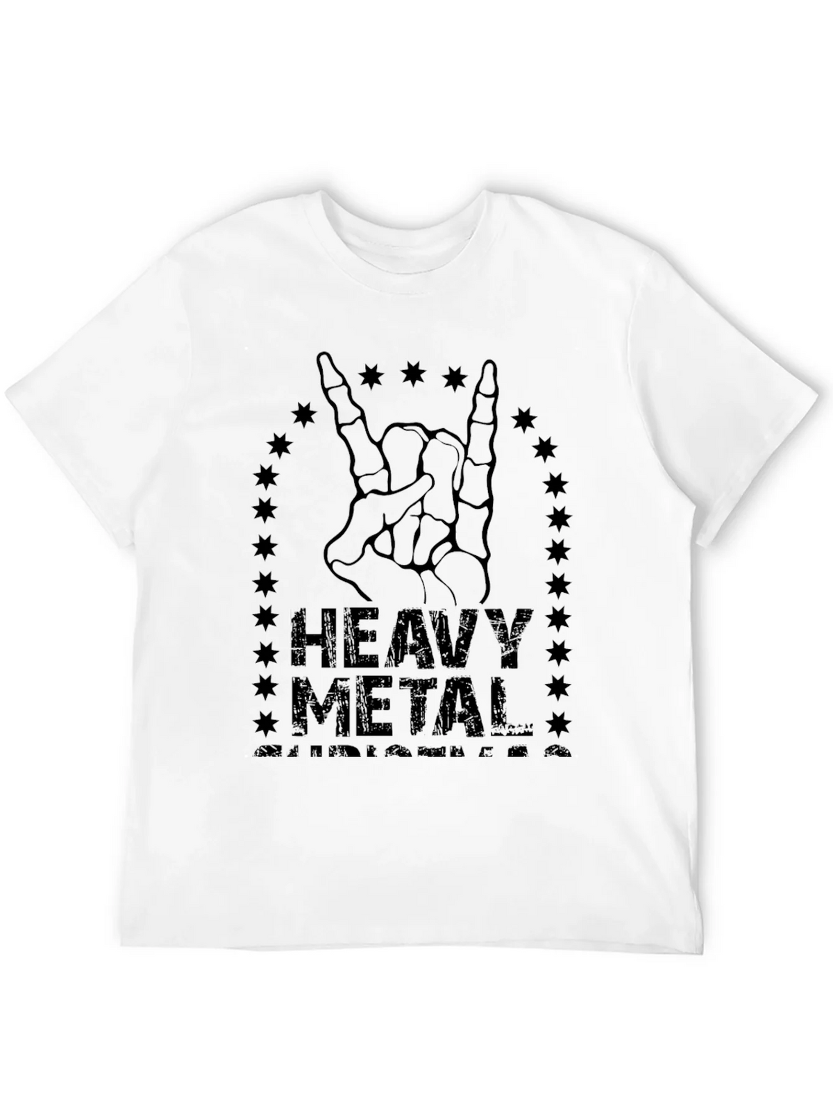 Heavy Metal Skeleton Hand Rocker T-Shirt product image 10