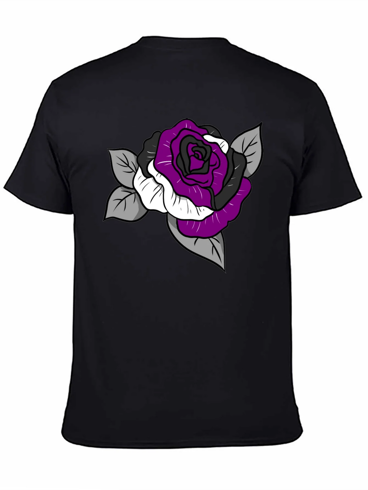 Ace Pride Rose Graphic Tee - Black Cotton Comfort product image 4