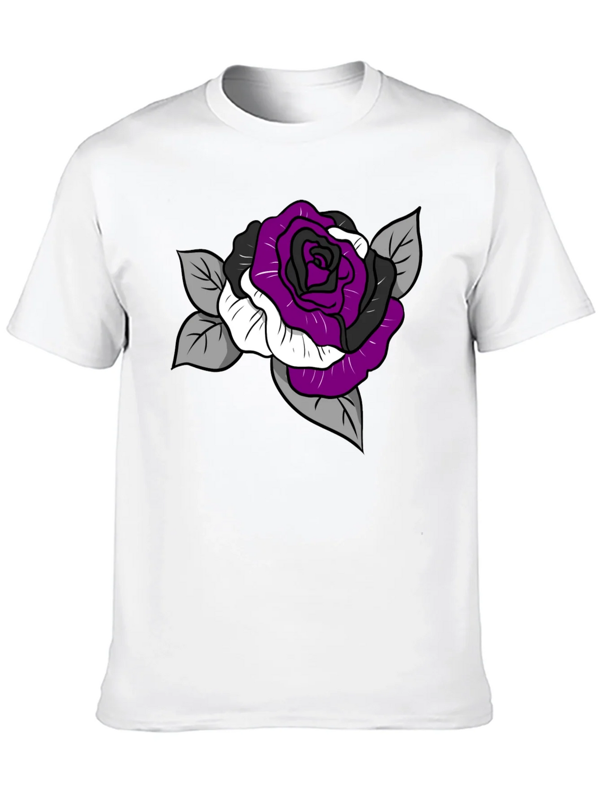 Ace Pride Rose Graphic Tee - Black Cotton Comfort product image 9
