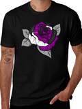 Ace Pride Rose Graphic Tee - Black Cotton Comfort product image 1
