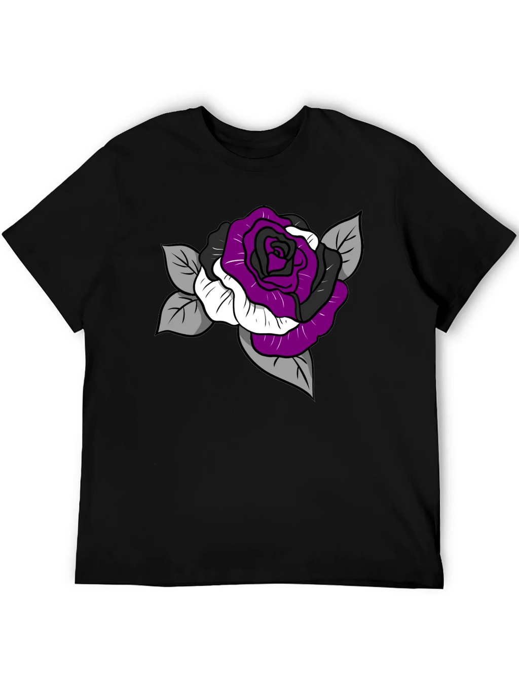 Ace Pride Rose Graphic Tee - Black Cotton Comfort product image 5