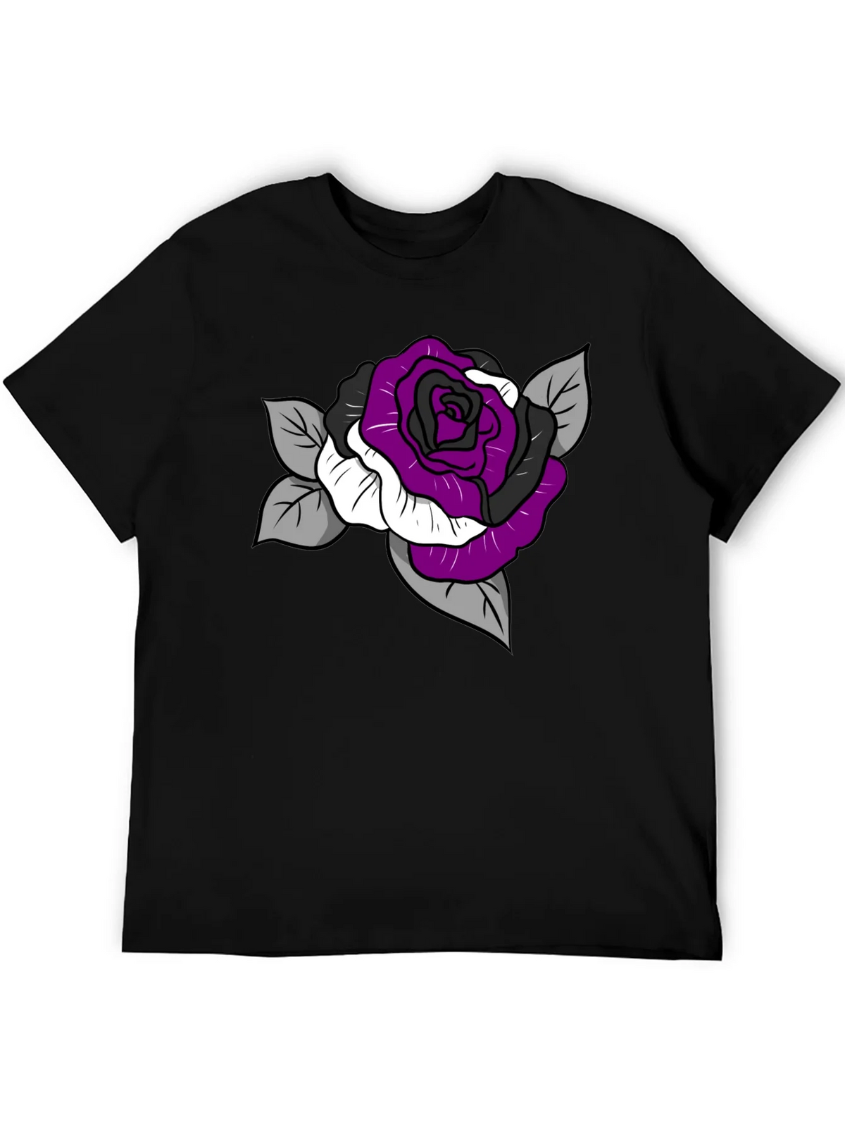 Ace Pride Rose Graphic Tee - Black Cotton Comfort product image 5