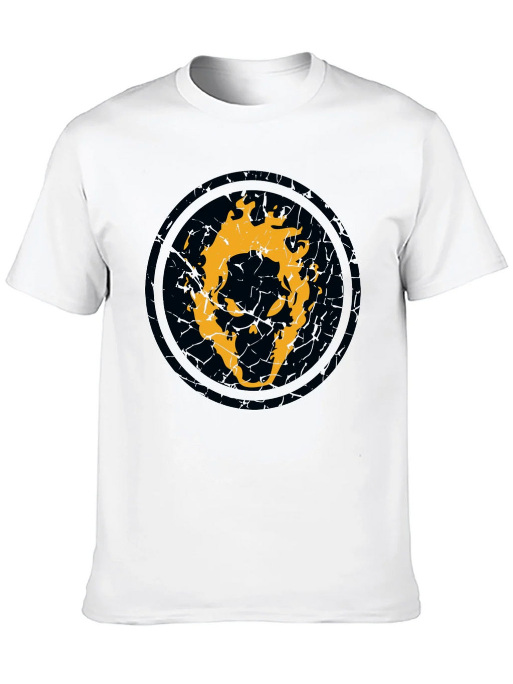 Fiery Skull Graphic Black T-Shirt product image 9