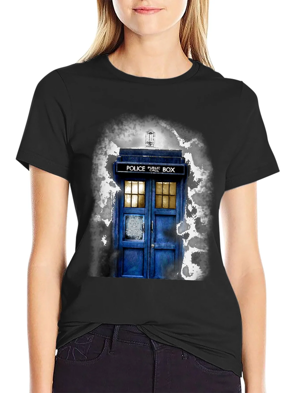 Doctor Who TARDIS Graphic Tee - Unisex Black T-Shirt product image 2
